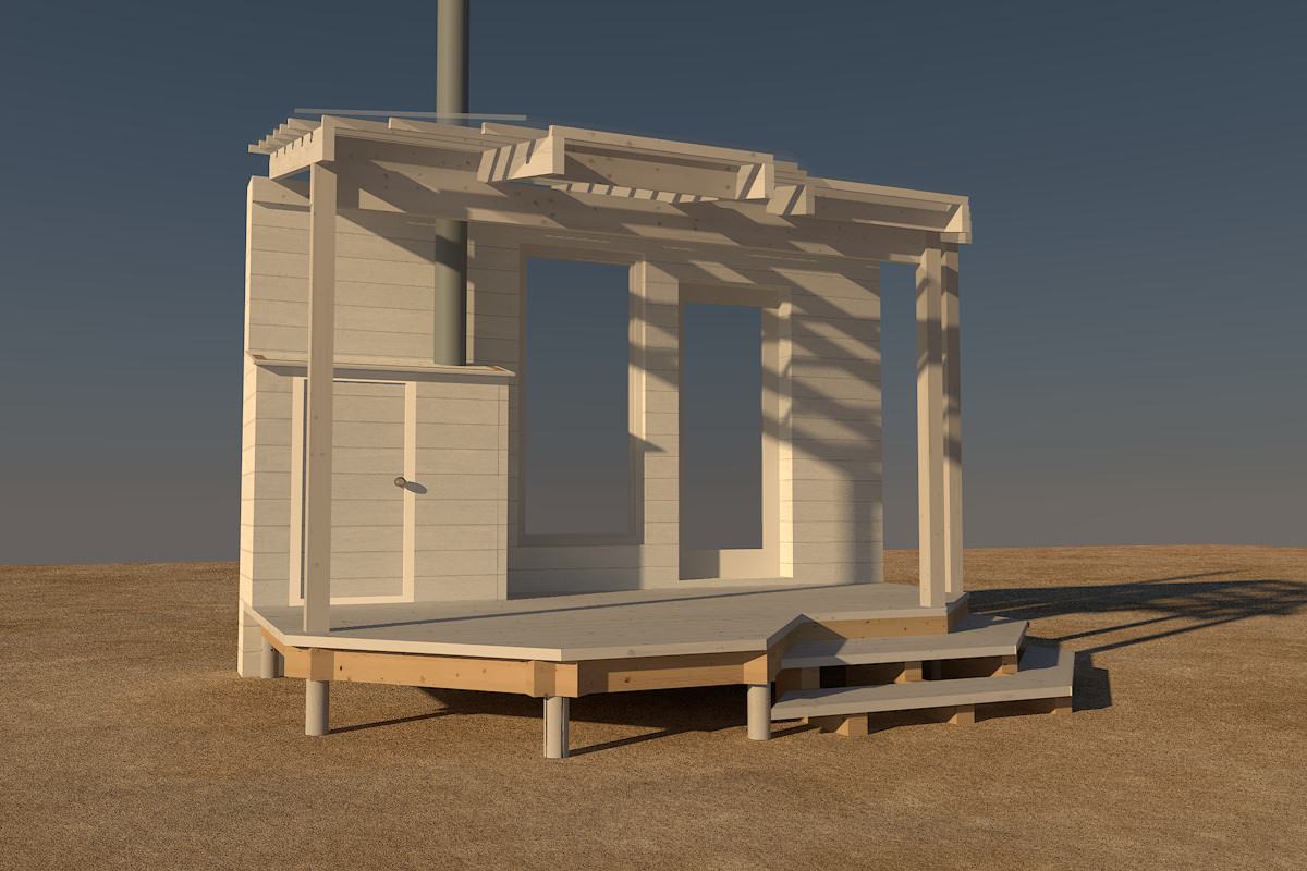 Терраса на валунах