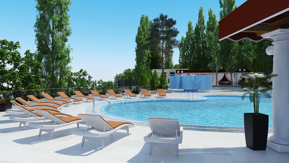 Пляжная раздевалка в Сочи.