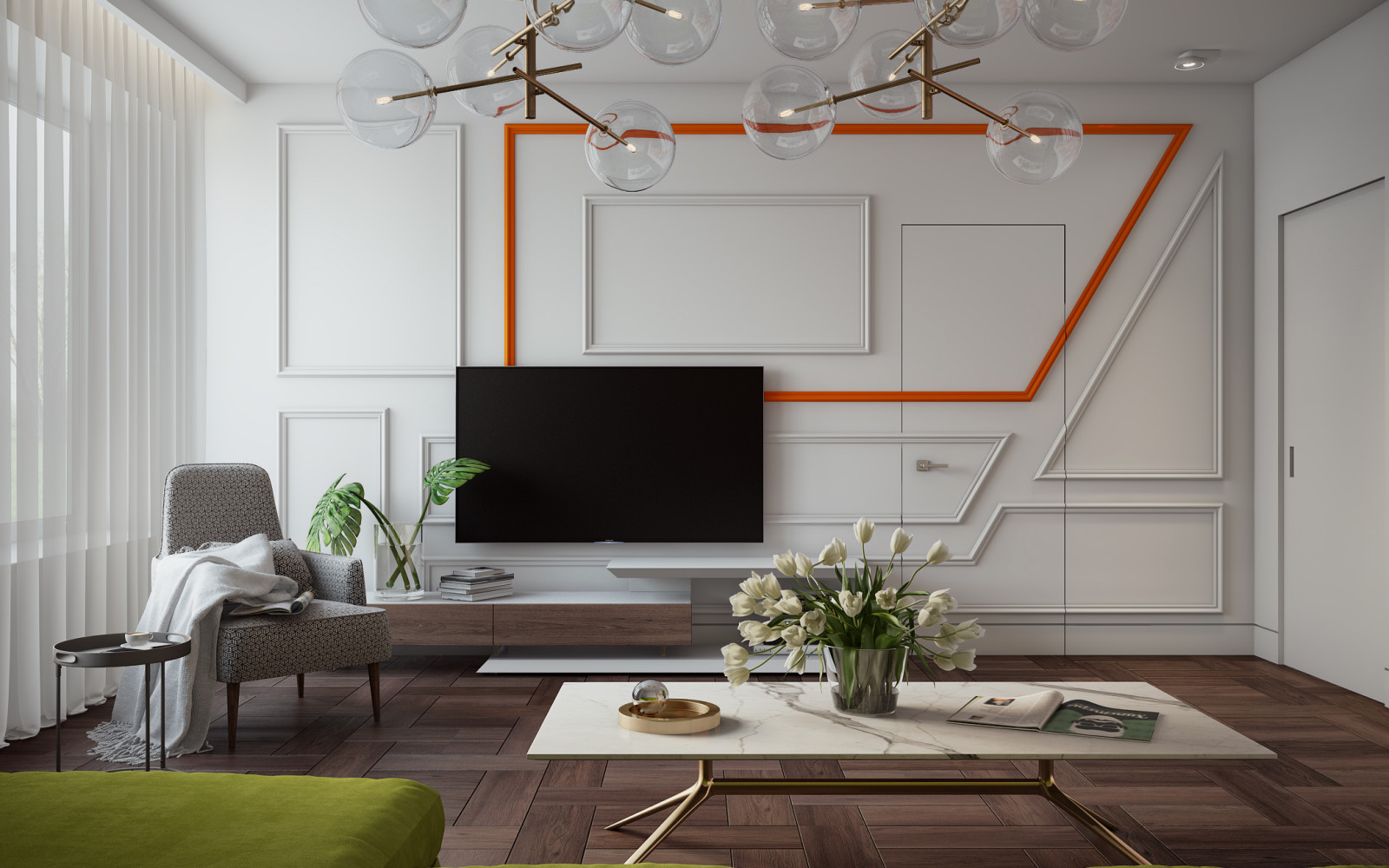 Интерьер в 160м2 ЖК Велтон парк