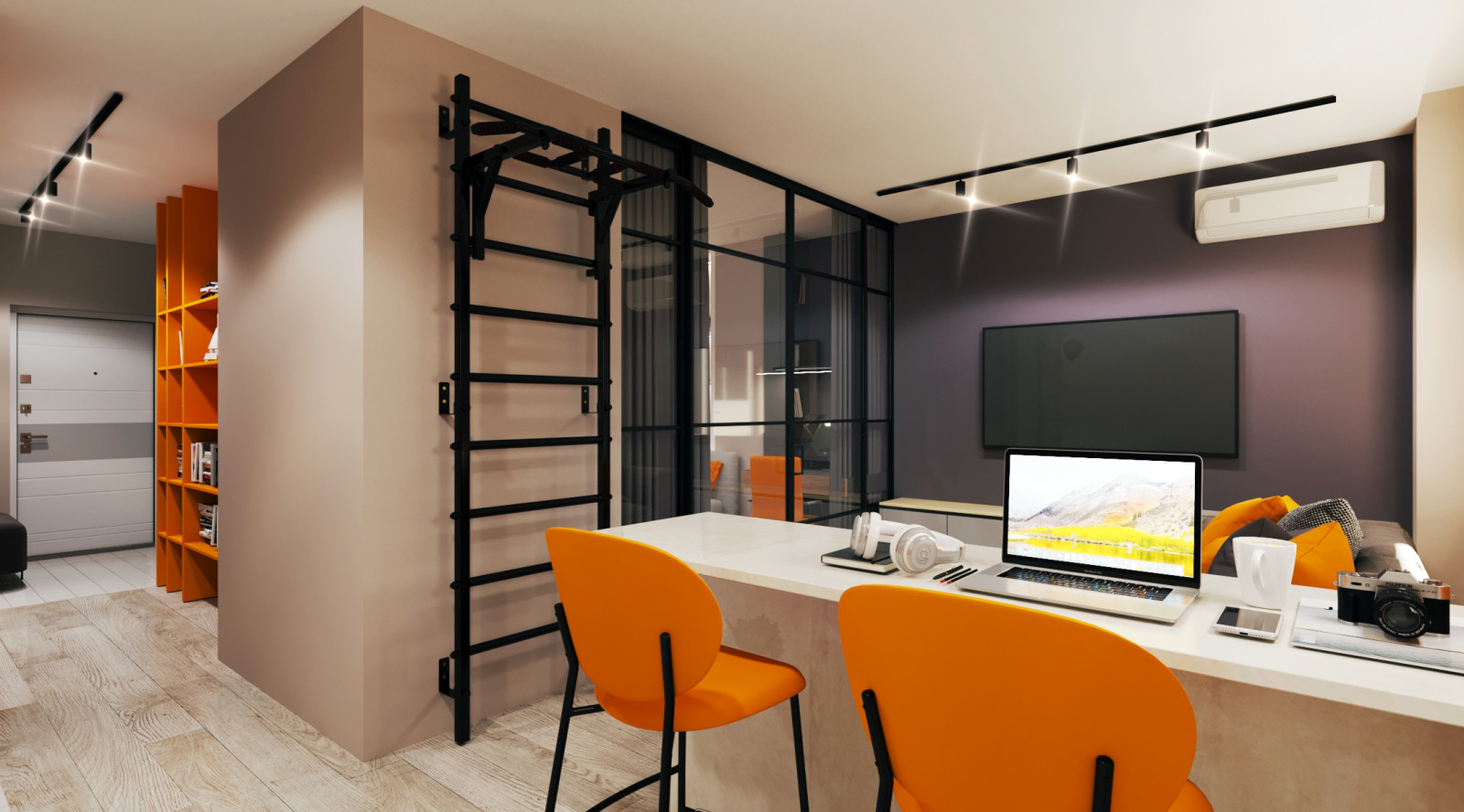 Апельсиновый фреш. Кухня-Гостиная.