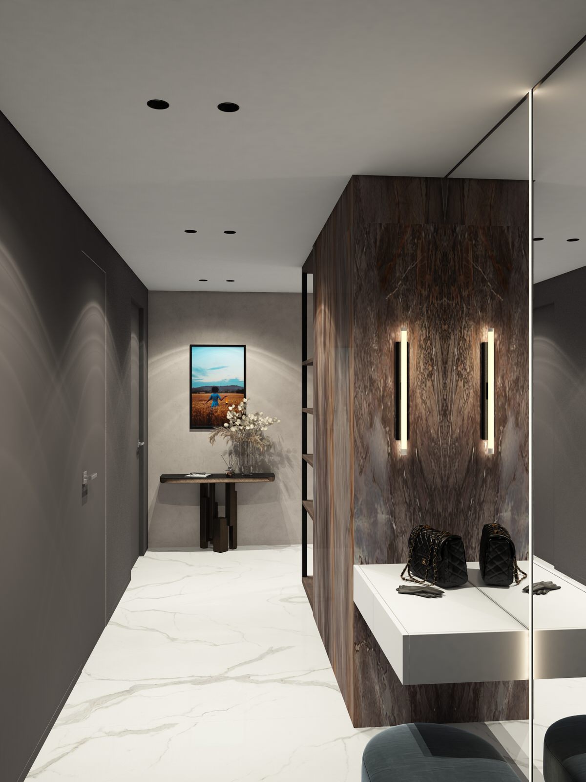 Современный хай тек. Пентхаус в Городе К.