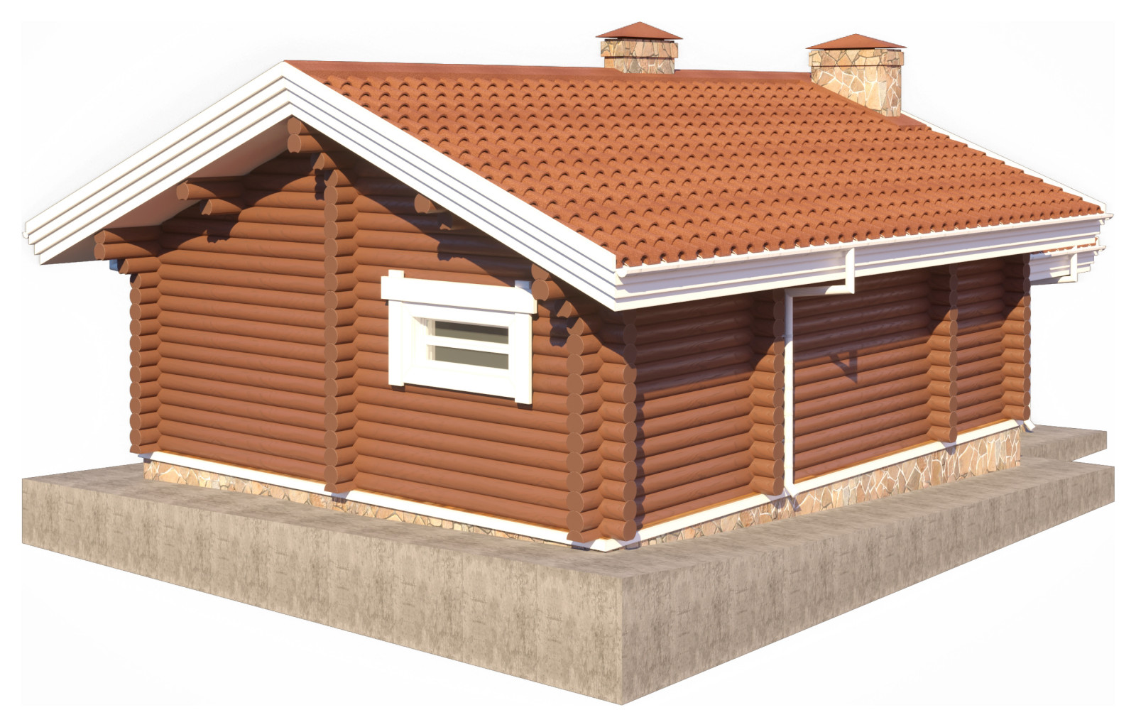 Обложка проекта: Проект бани из оцилиндрованного бревна в Подмосковье