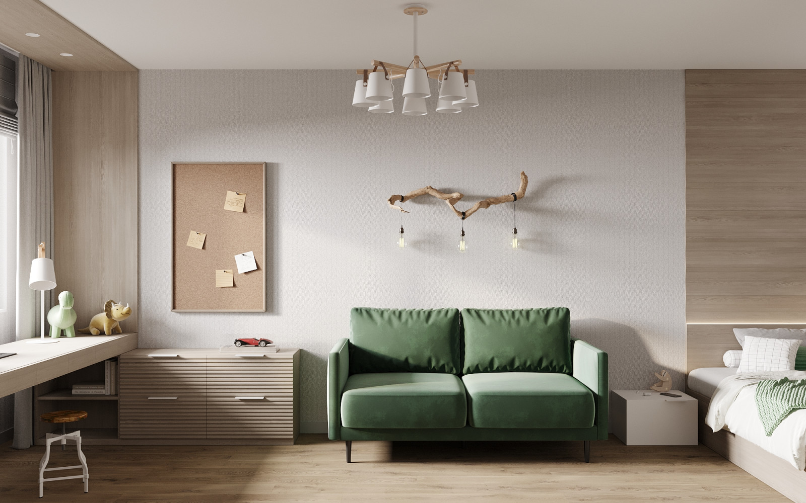 ЖК «Ultra City», квартира в стиле современный минимализм в теплой светлой гамме