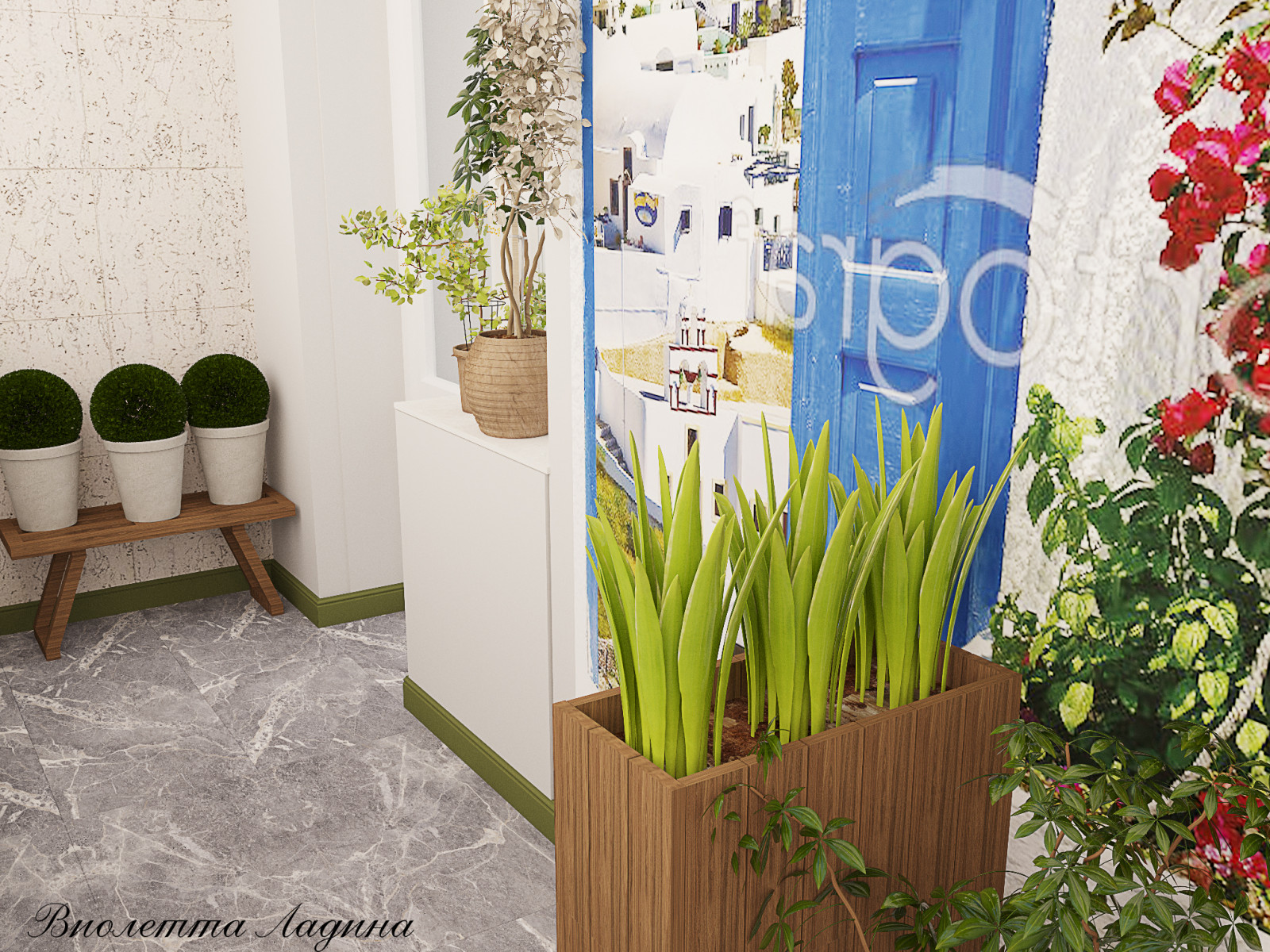 Большая квартира с воспоминаниями о путешествиях.