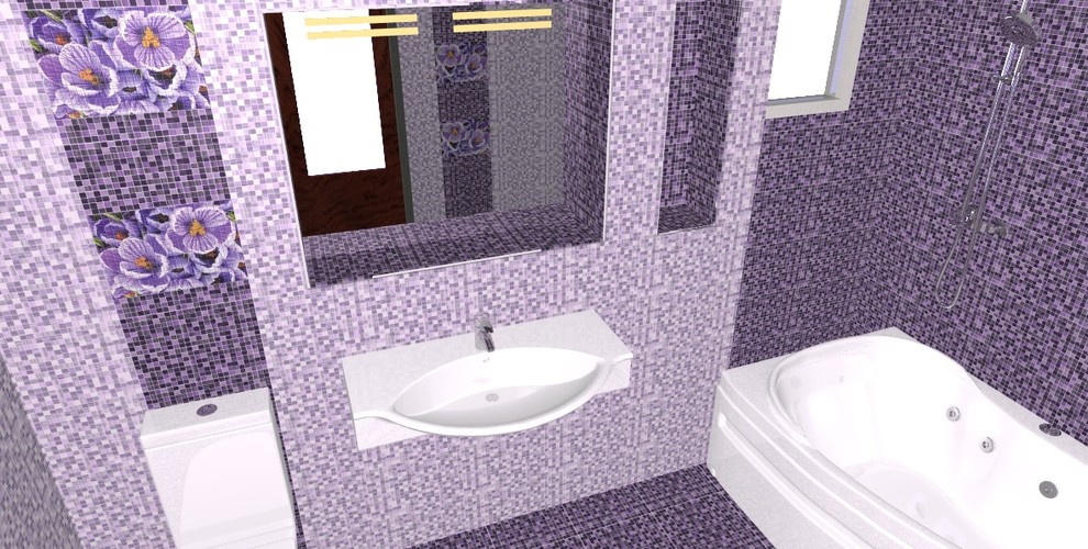 Обложка проекта: Сиренево-фиолетовая мозаика