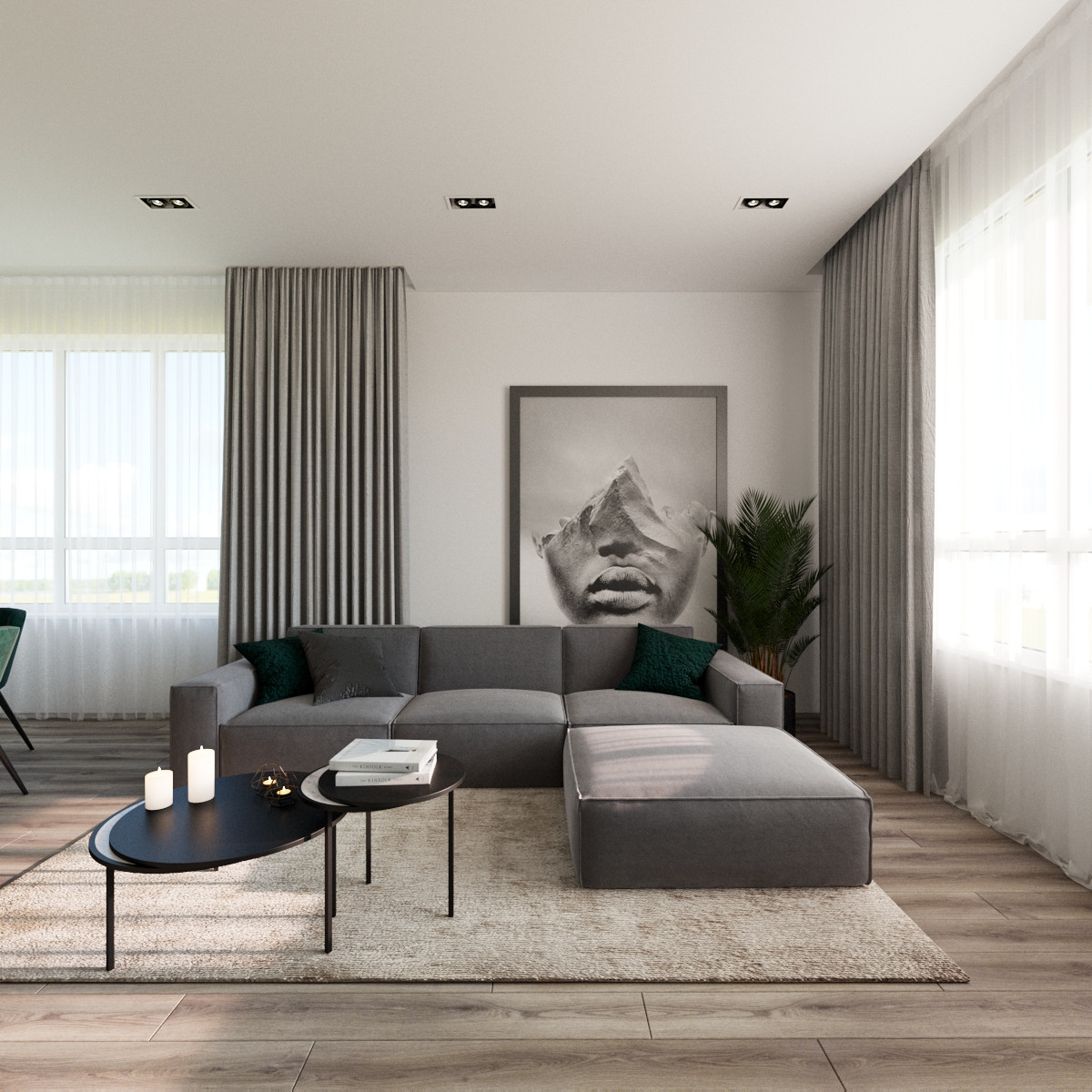 Кухня-гостиная в загородном доме