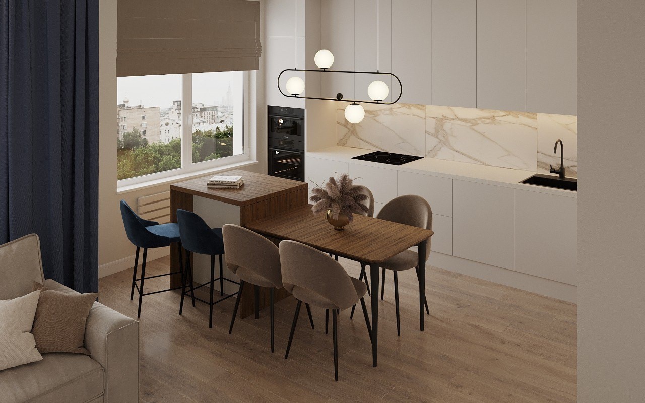 Дизайн 3-х комнатной квартиры в ЖК ГАЛАКТИКА PRO