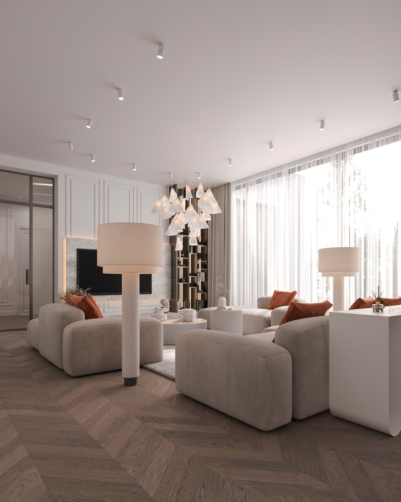 Обложка проекта: Гостиная в частном доме