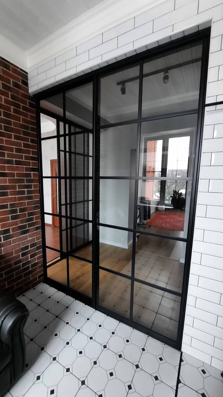 Межкомнатные двери купе в стиле лофт