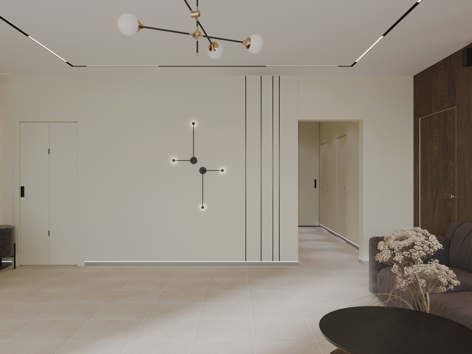 Обложка проекта: Современный дизайн проект для семьи из 4-ех человек и котика в Москве