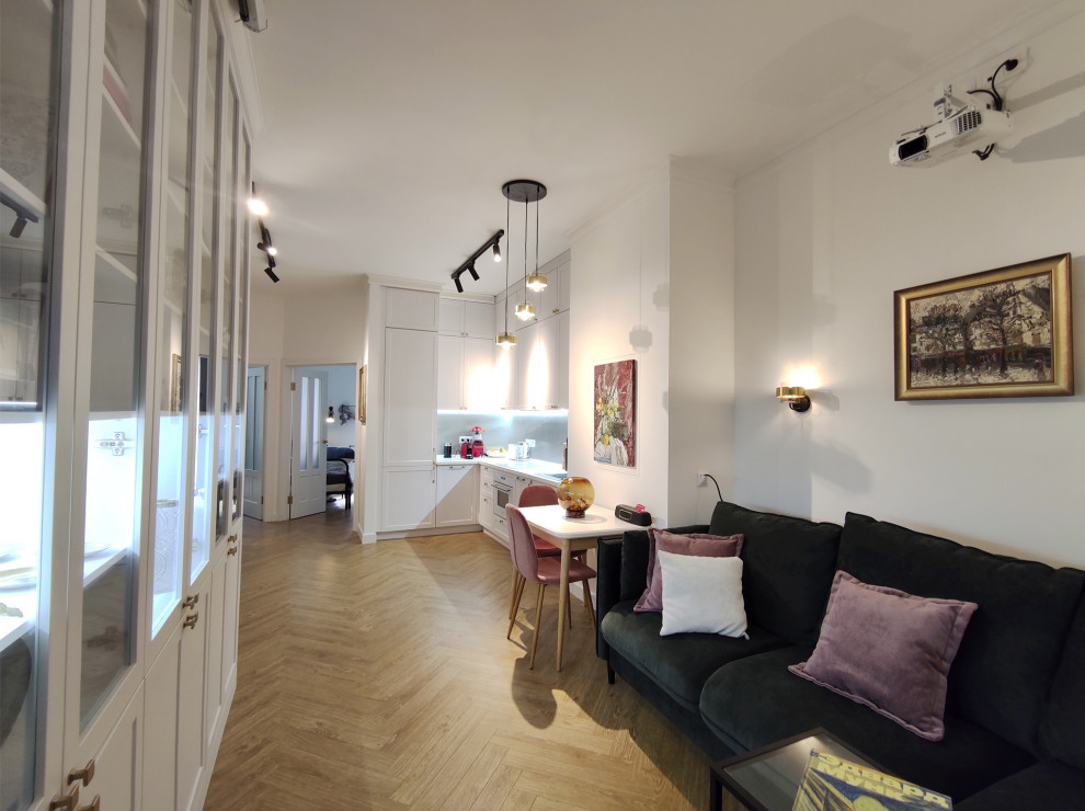 Гостиная-кухня в ЖК Фили Град