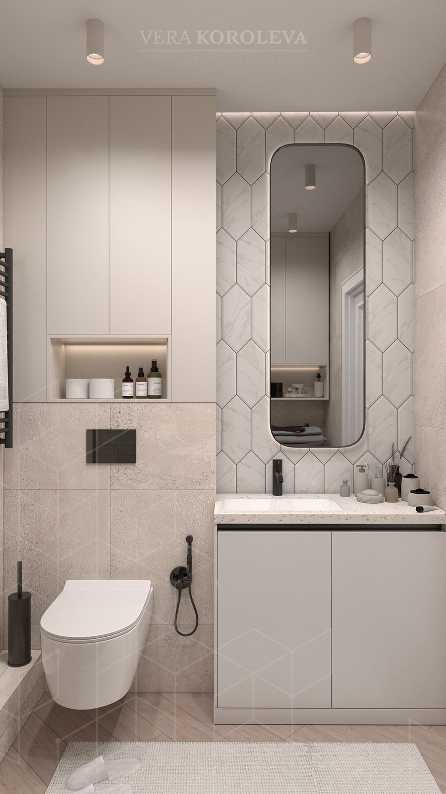 Дизайн двухкомнатной квартиры для семьи с девушкой-подростком в ЖК "Ультра Сити"