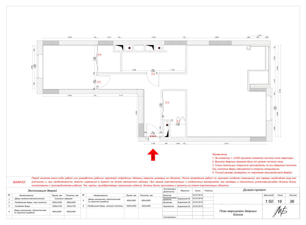 План заполнения проёмов (дверей и окон): примеры