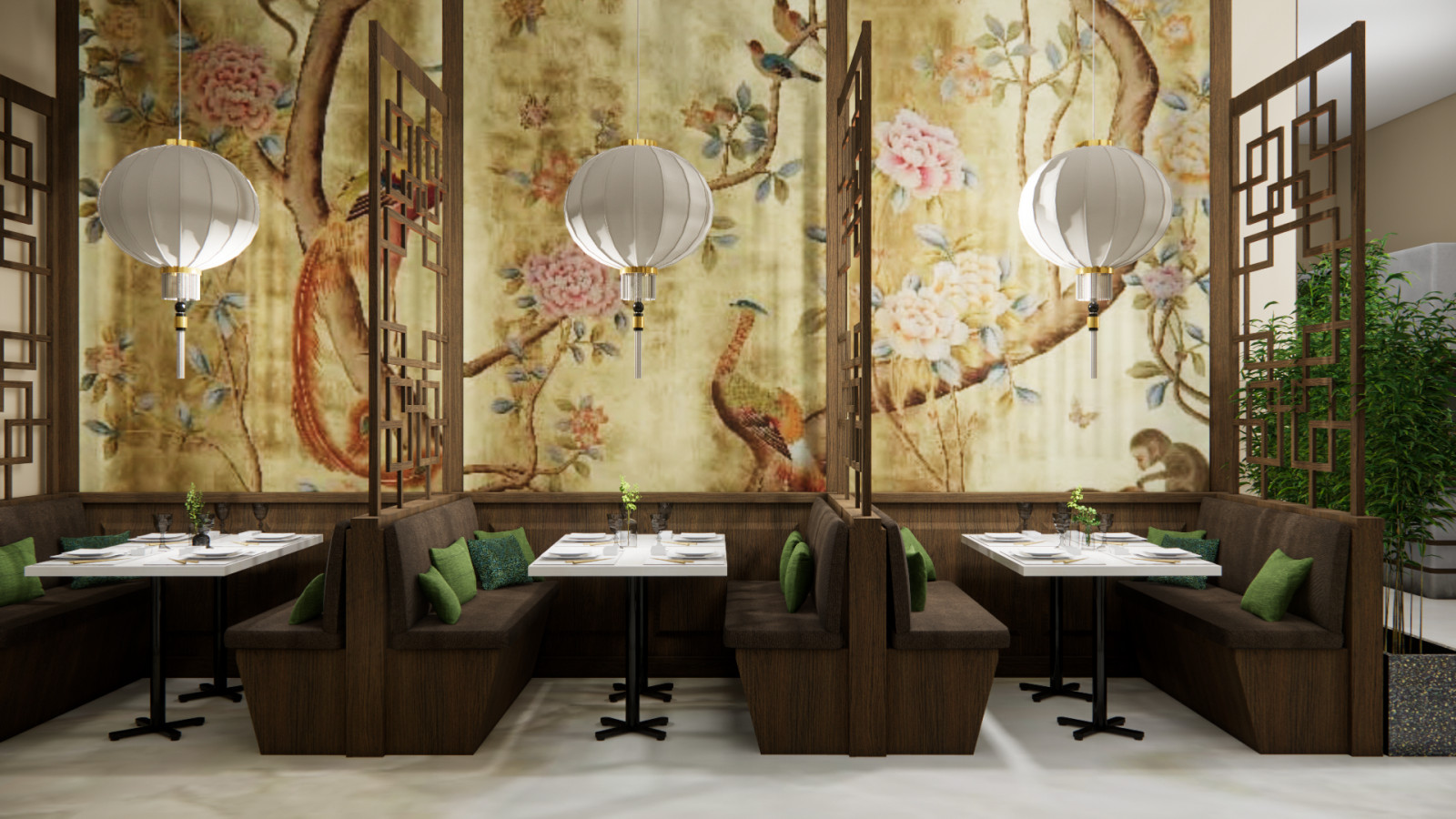 Визуализация проекта китайского ресторана