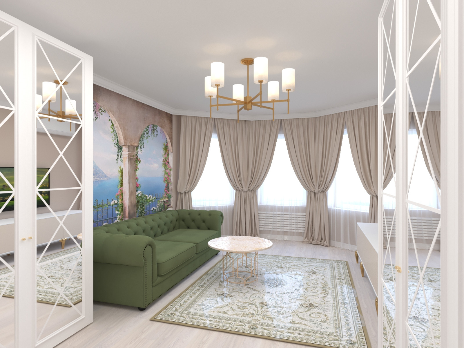 Обложка проекта: "Подмосковная Ривьера". Дизайн 3-х комнатной квартиры