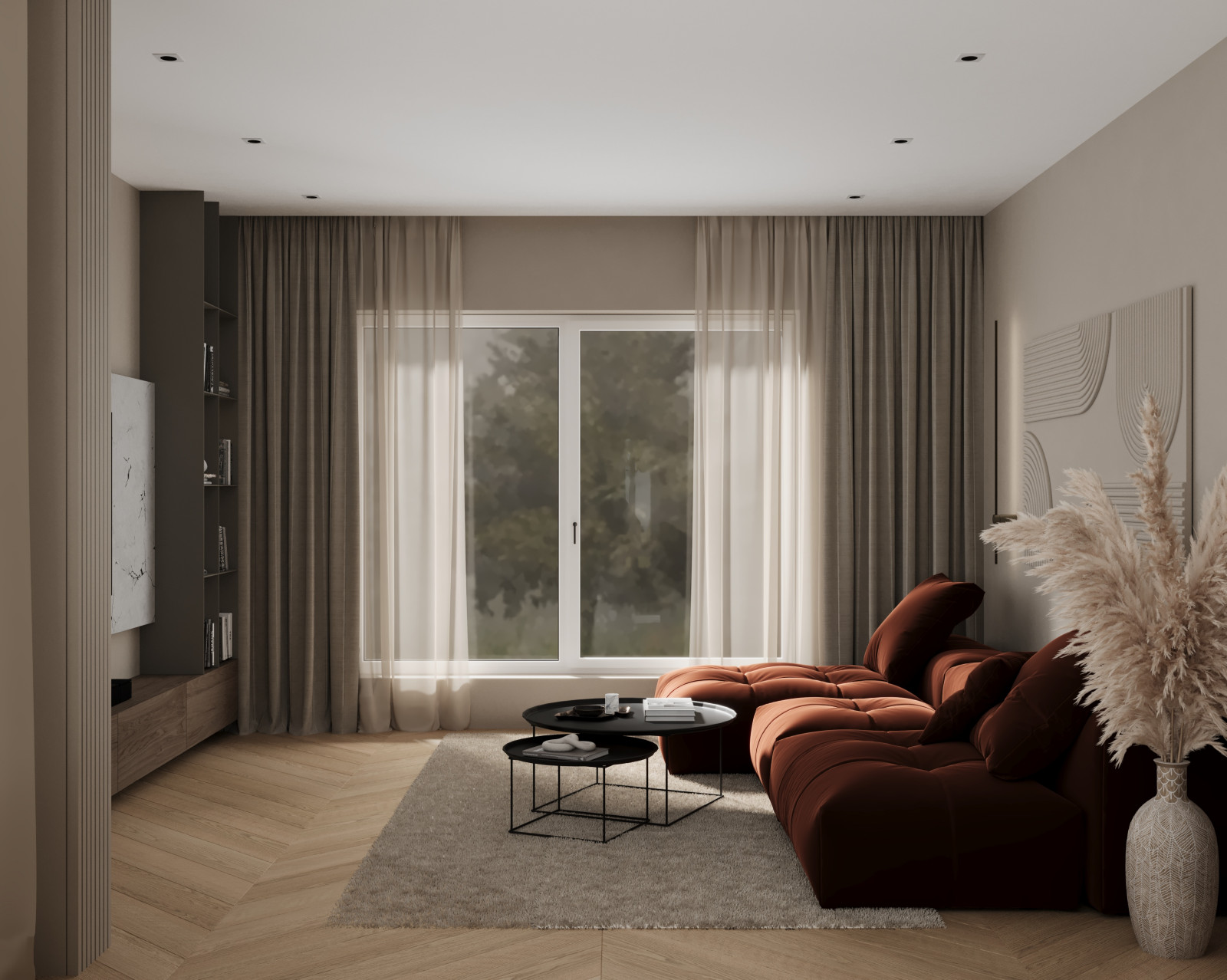 Обволакивающий интерьер дома