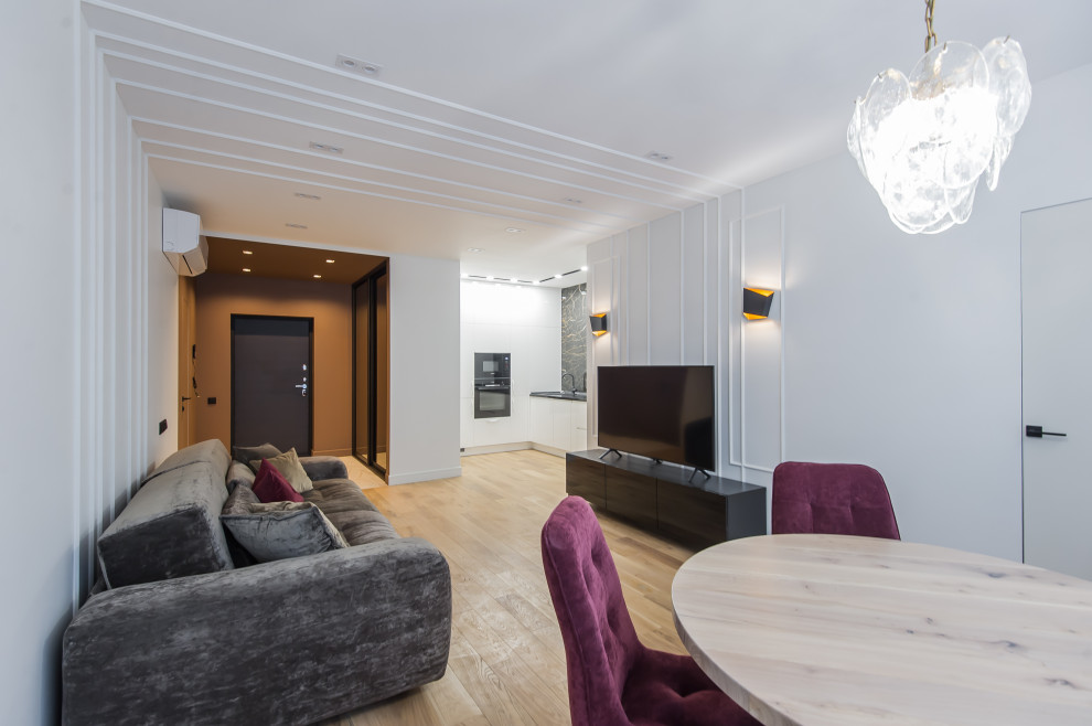 Квартира в современном стиле с зелёной спальней