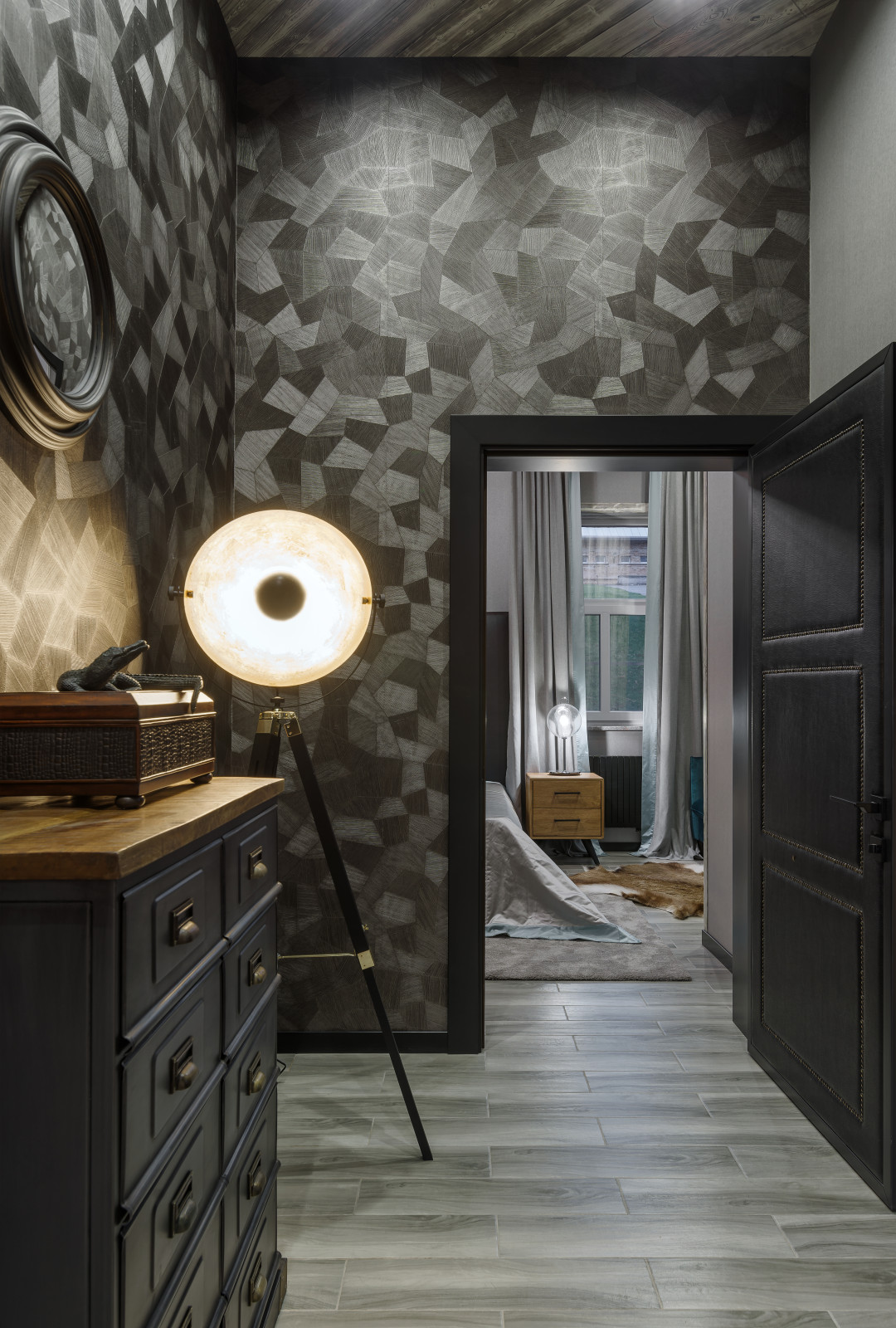 Прихожая брутального гостевого дома