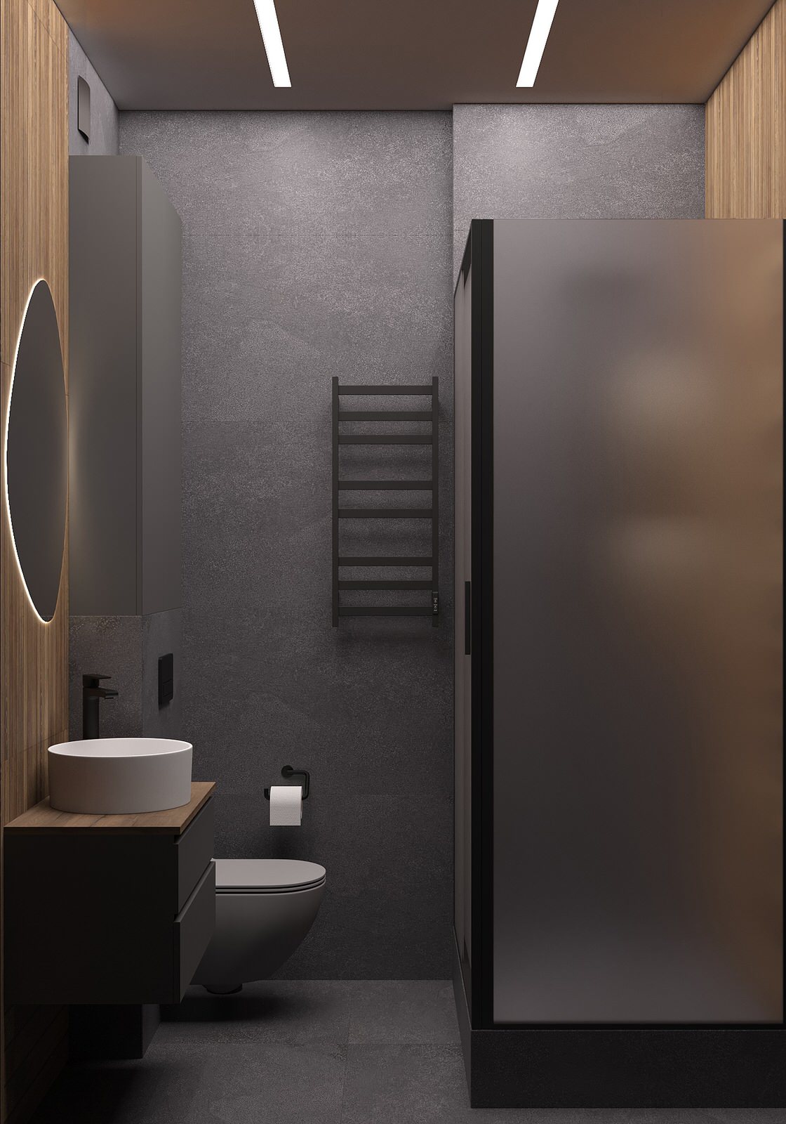 Евродвушка для молодой пары в темных оттенках