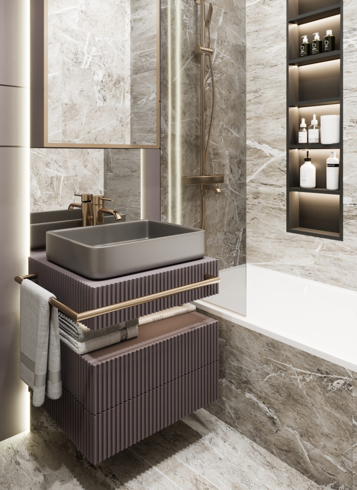 Обложка проекта: Санузел с латунными акцентами