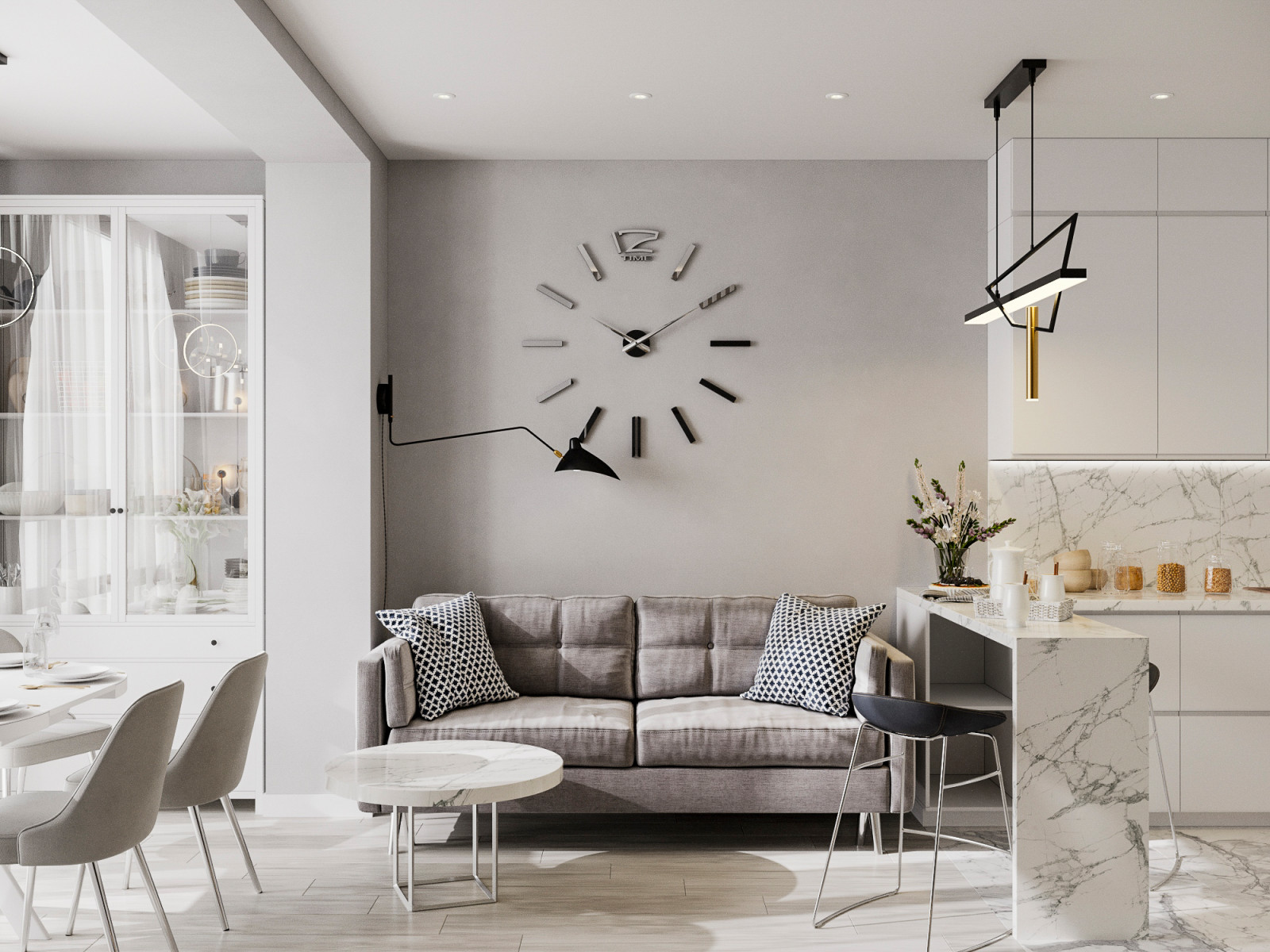 Стильный дизайн 2-х комнатной квартиры