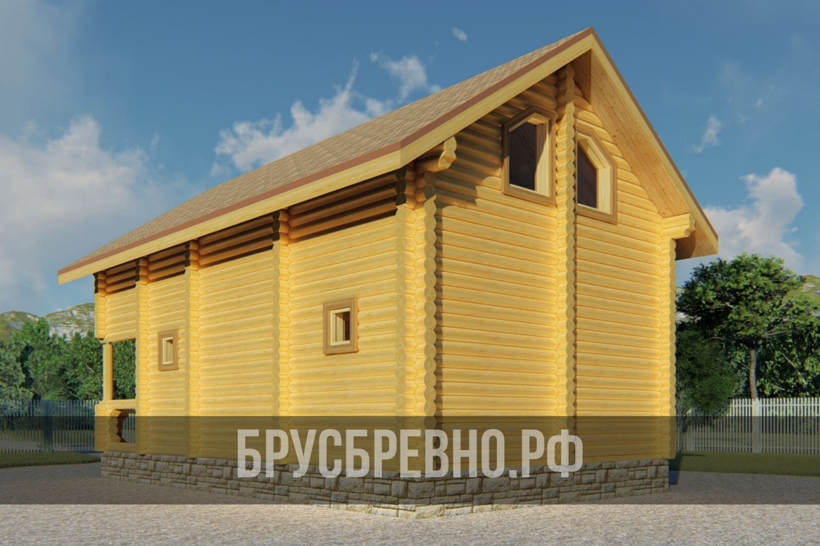 Проект 563 Баня 6х10 бревно 200