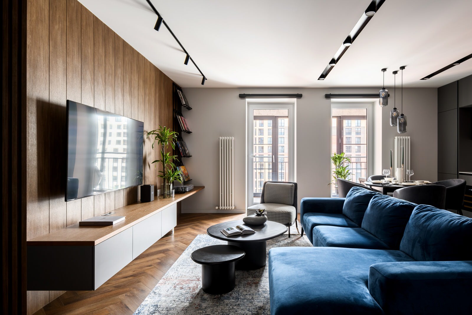 Трехкомнатная квартира с санузлом при спальне