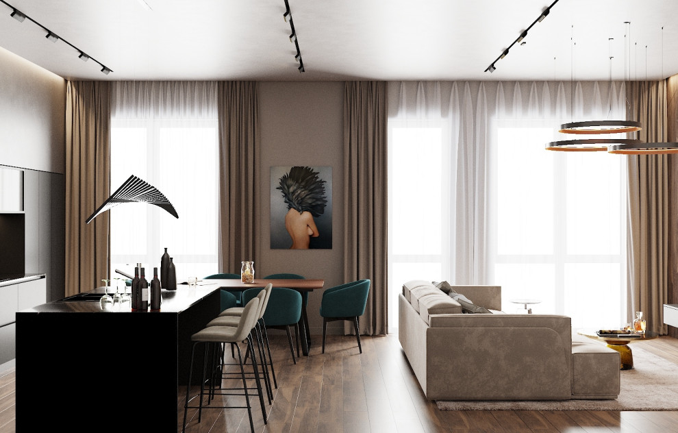 Обложка проекта: квартира в ЖК  "Дом на улице Нижне-Каменская"