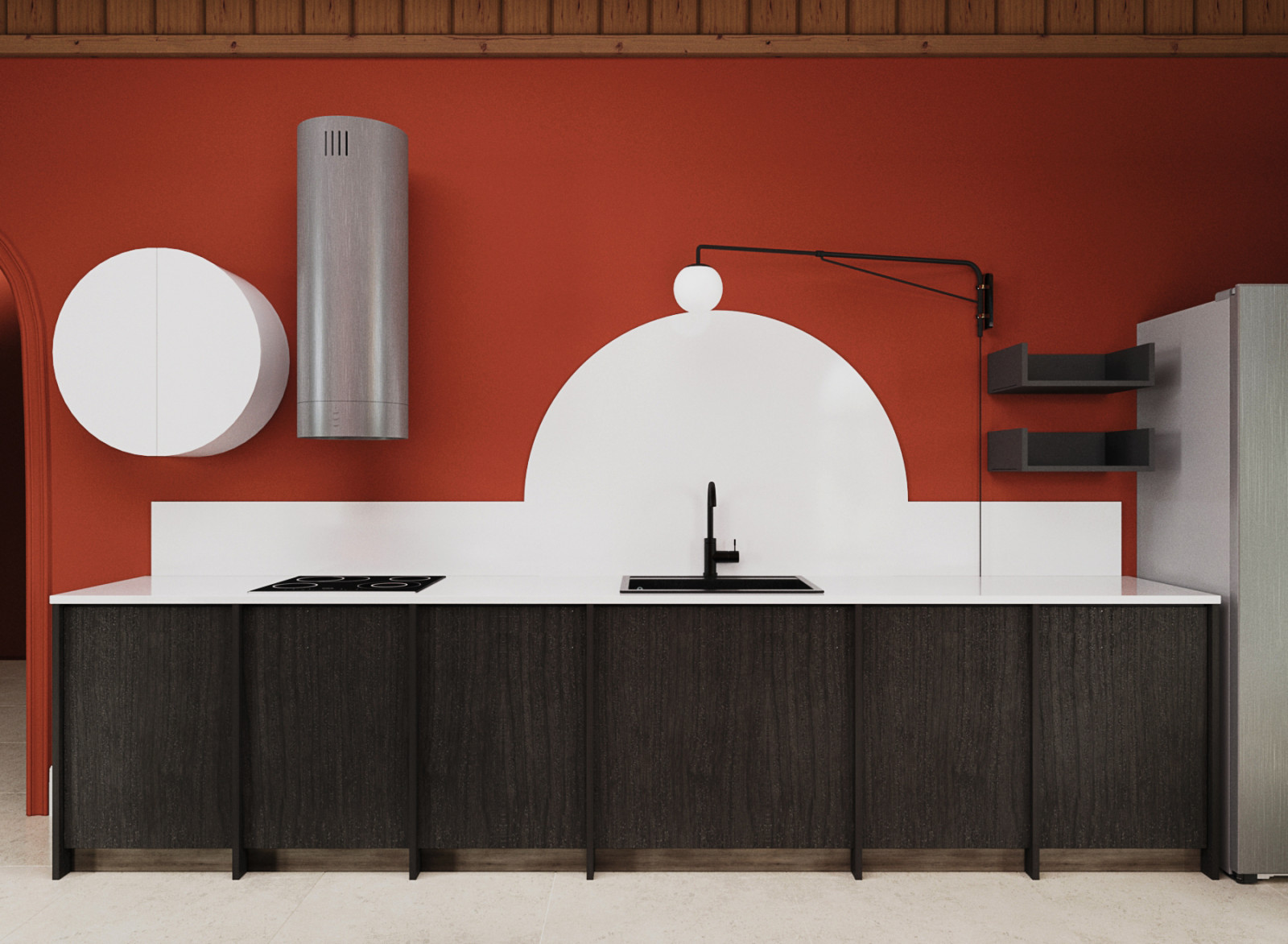 гостиная зона в частном доме Подмосковья