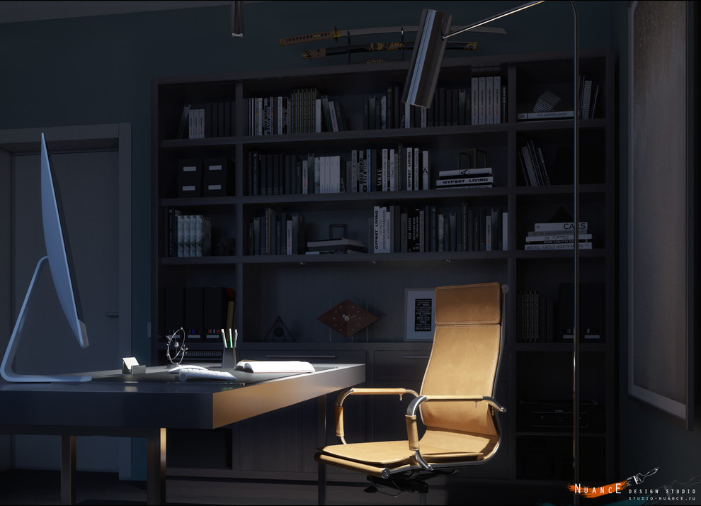 Строгий кабинет в загородном доме