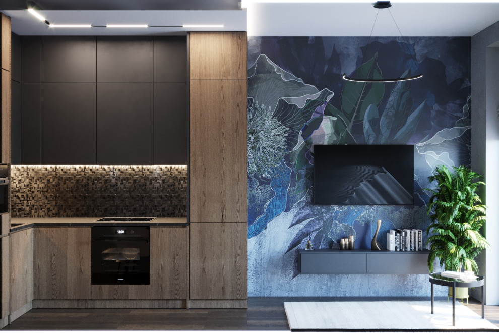 Современная квартира с выразительной отделкой