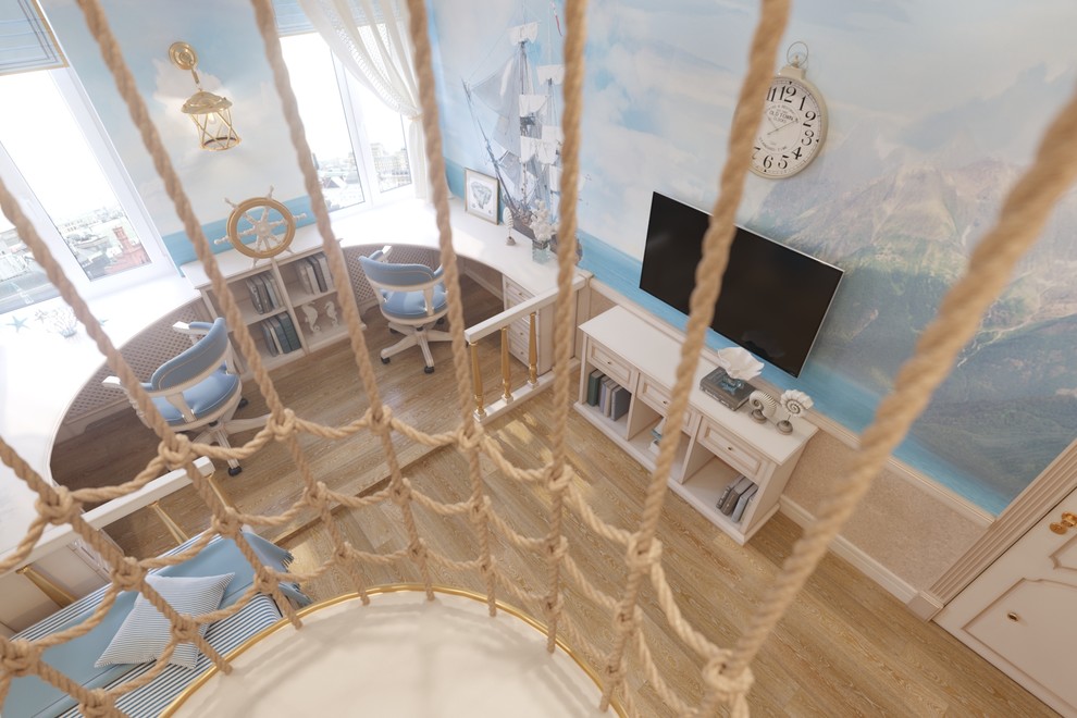 Обложка проекта: Детская для троих детей "Королевский фрегат"