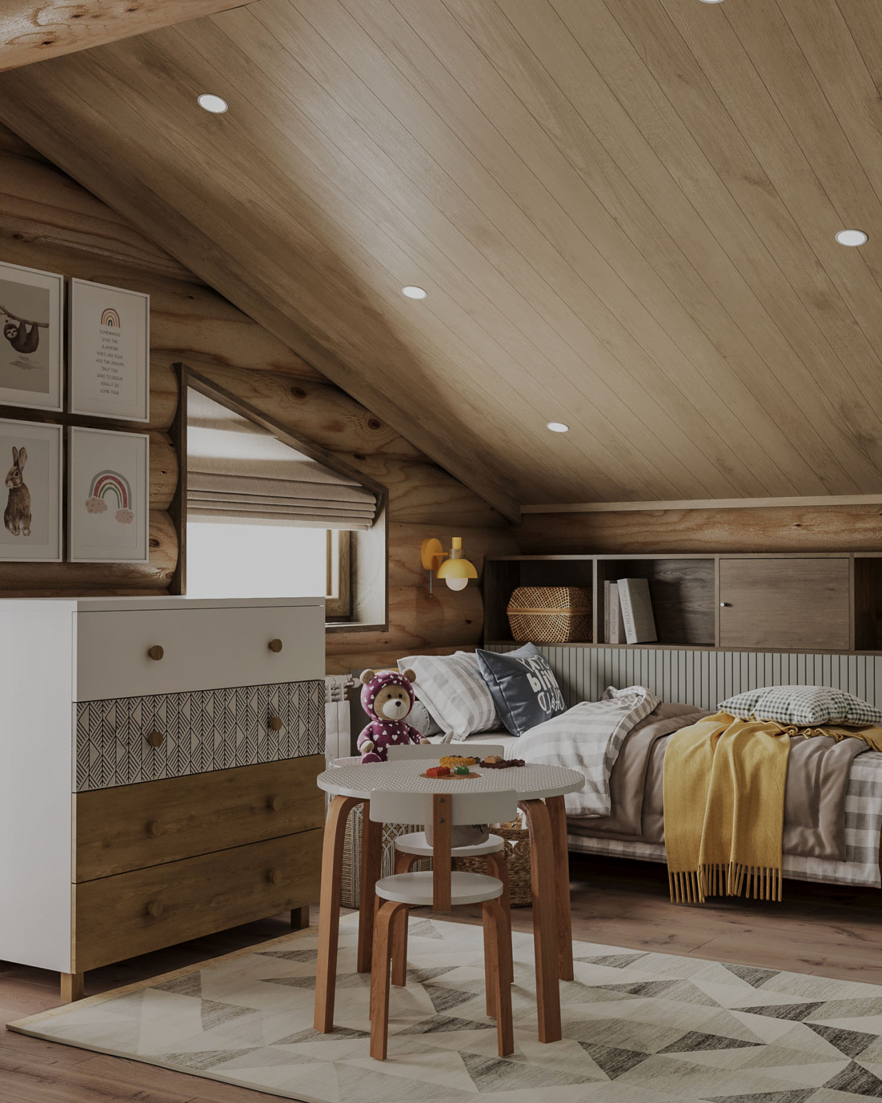 Интерьер деревянного загородного дома в Нижних Сергах