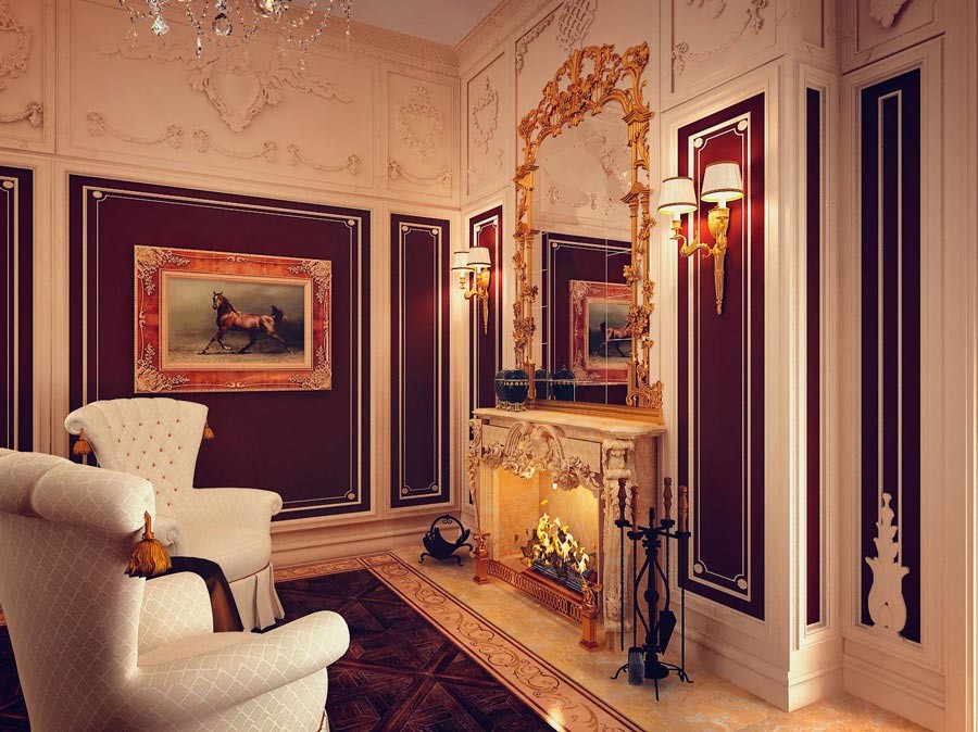 Роскошная классика в современном коттедже