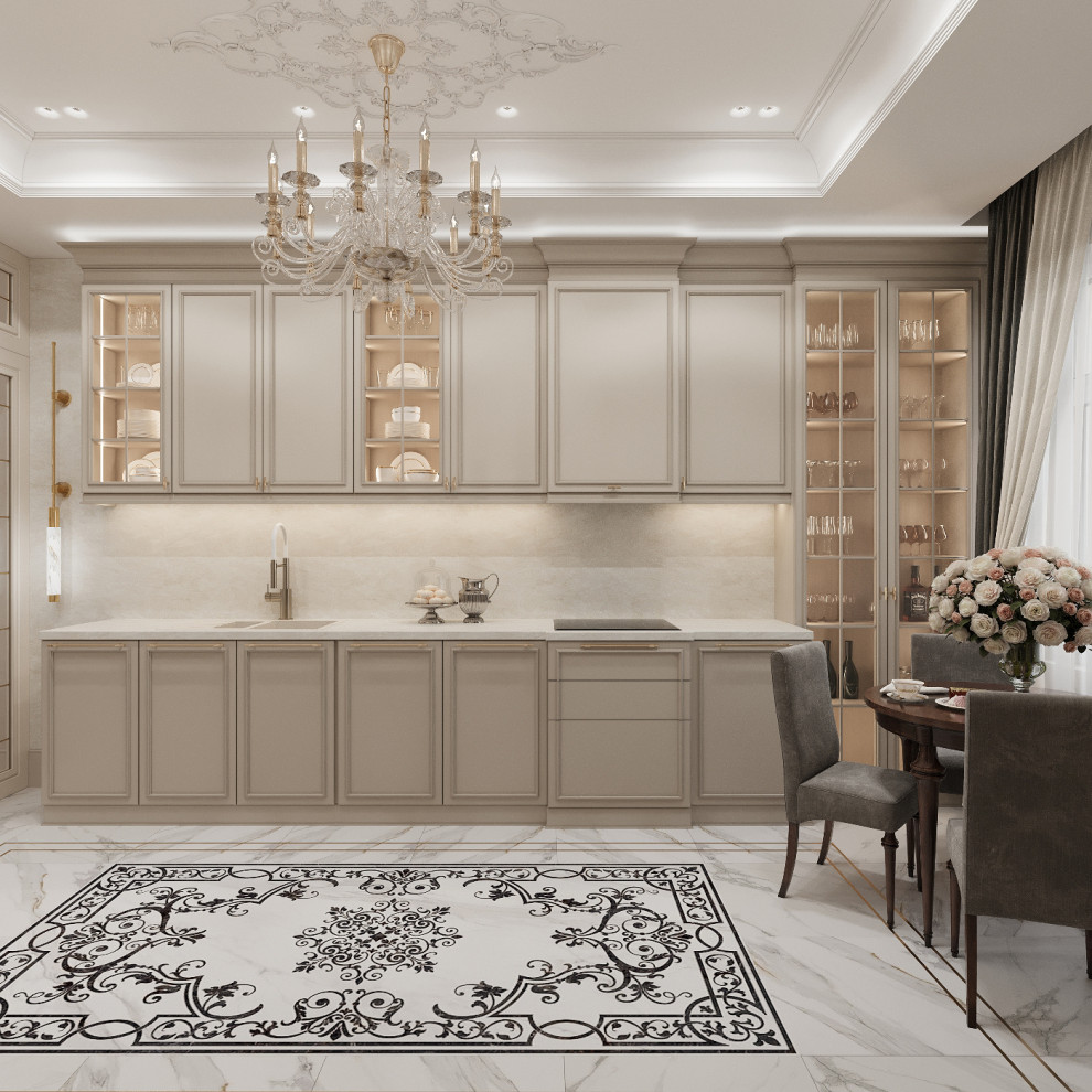 Интерьер кухни - гостиной . Таунхаус в КП " Образцово "