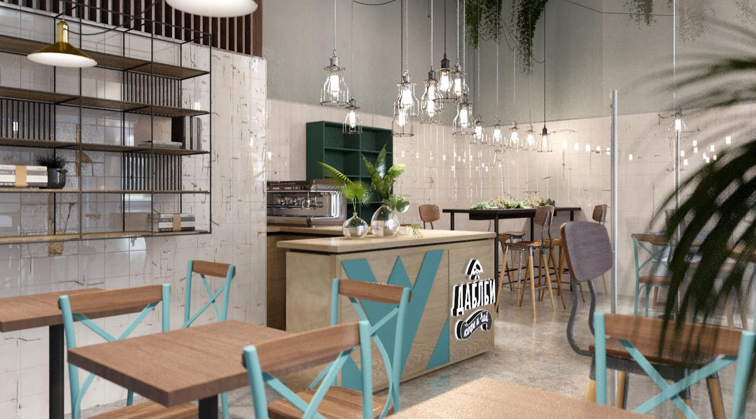 Обложка проекта: Кофейня Даблби в торговом центре в Москве
