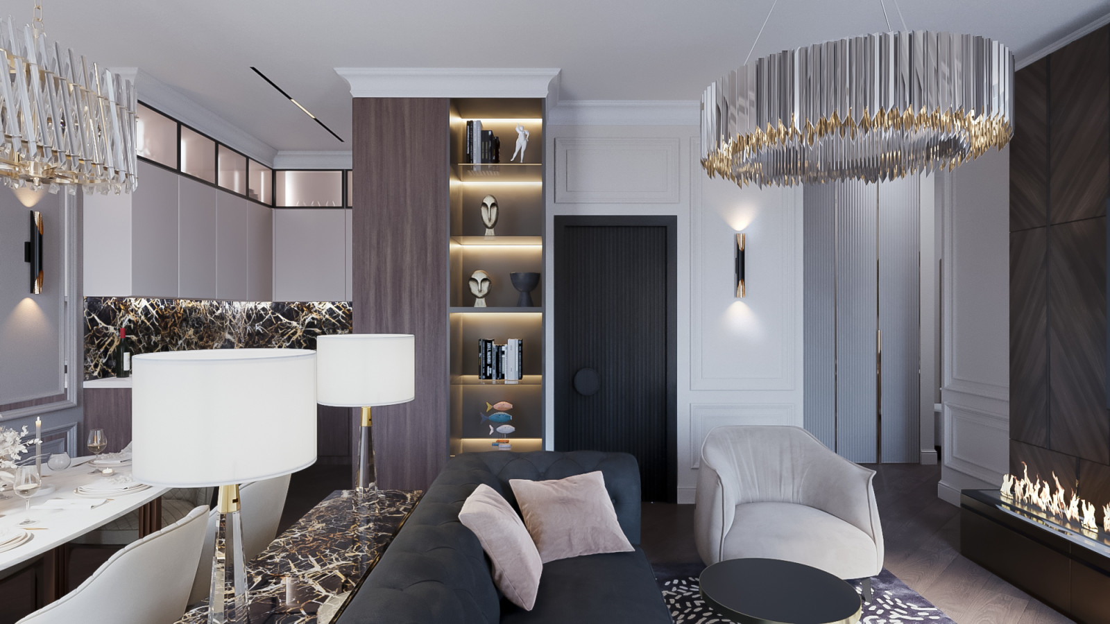 Дизайн квартиры под ключ Москва Мосфильмовская