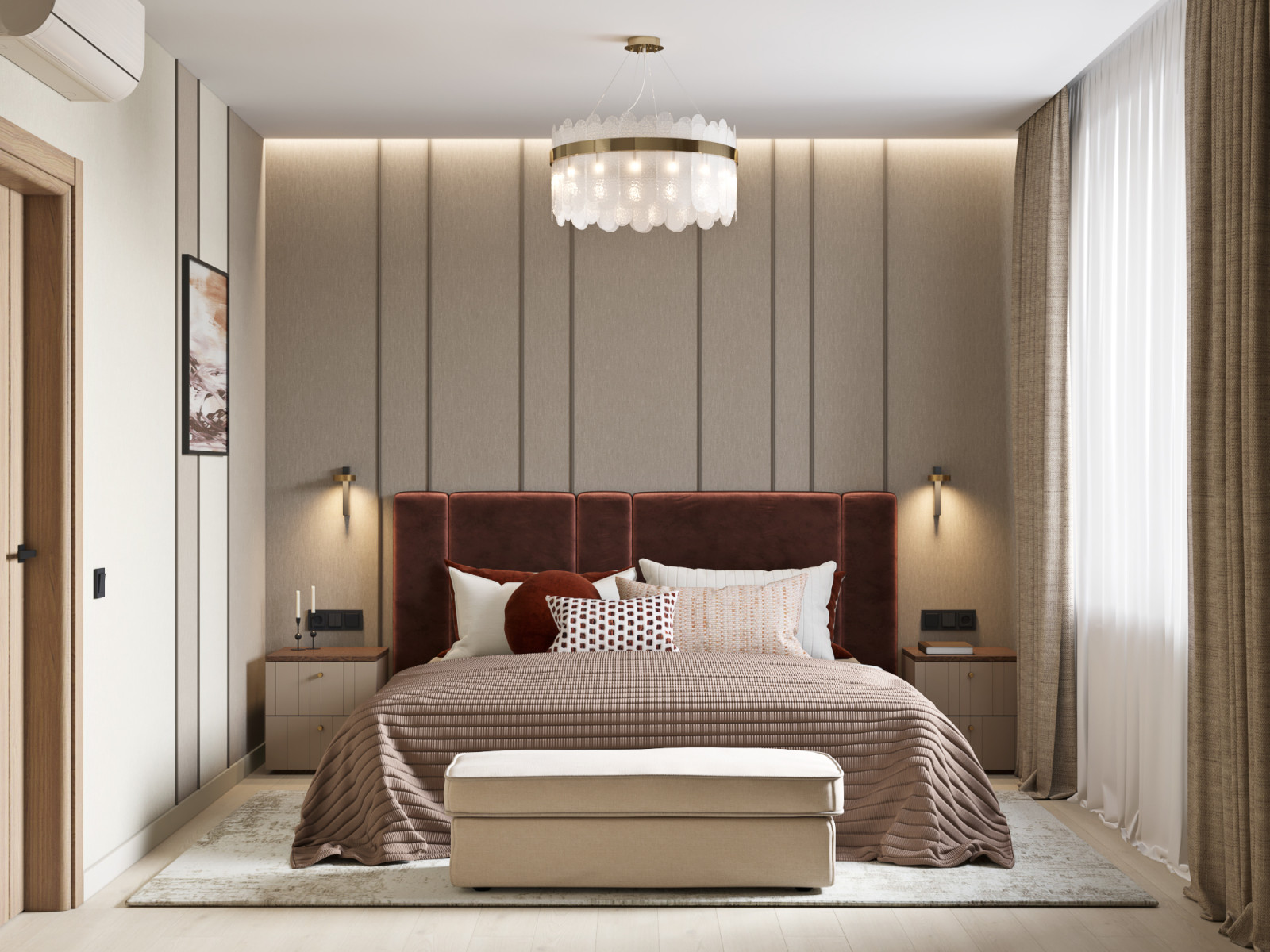 2-комнатная квартира для семейной пары в современном стиле