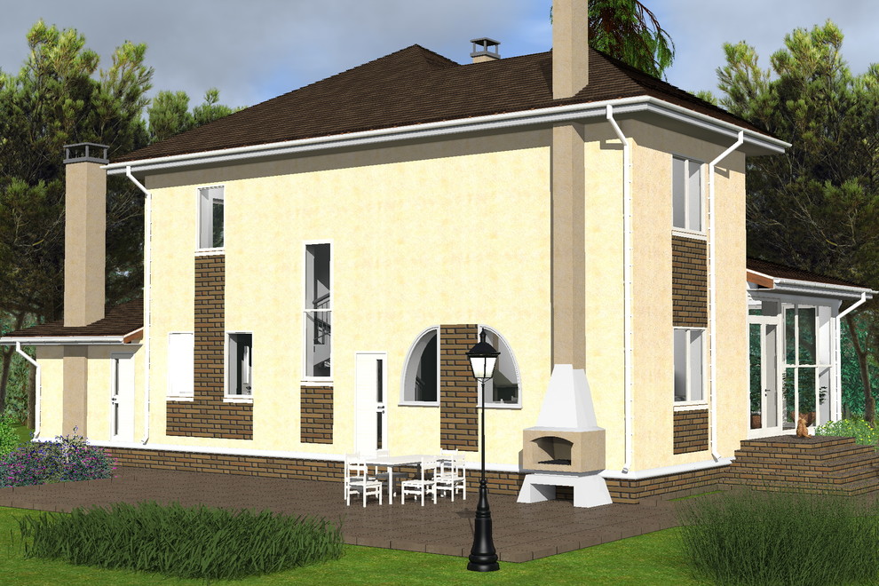 Жилой дом из пеноблока