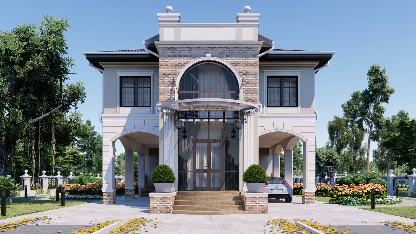 Обложка проекта: ДОМ-УСАДЬБА НА 2 СЕМЬИ + МАСТЕРСКАЯ (В2)