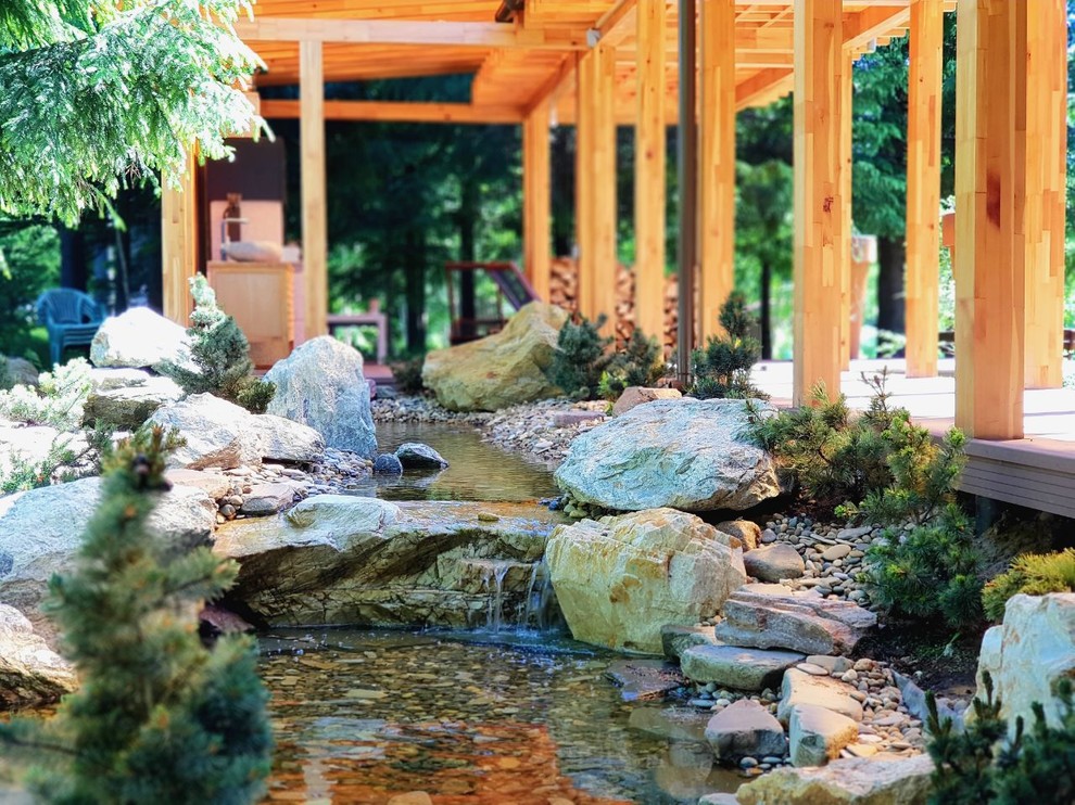 Декоративный ручей в п. Агалатово