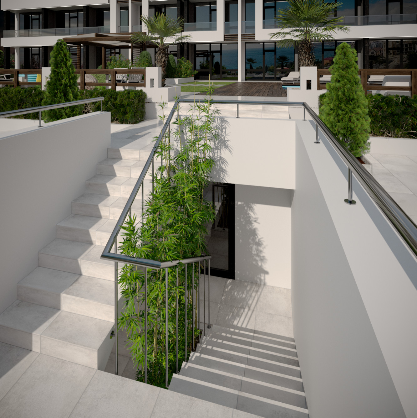 Проект благоустройства территории мини-отеля в Гурзуфе. Ландшафт