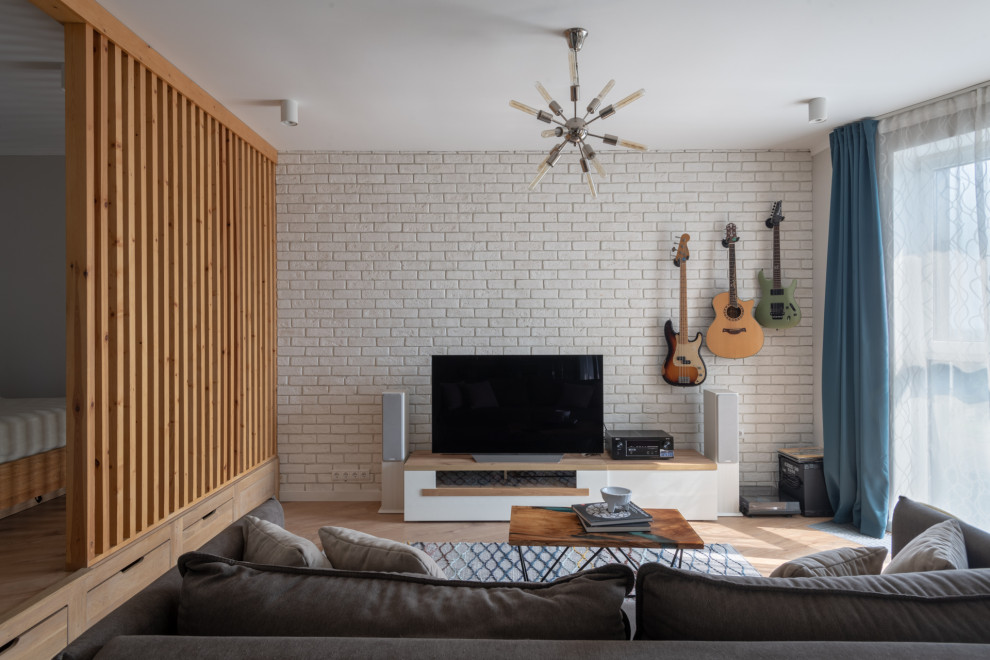 Интерьер квартиры-студии в ЖК Ньютон