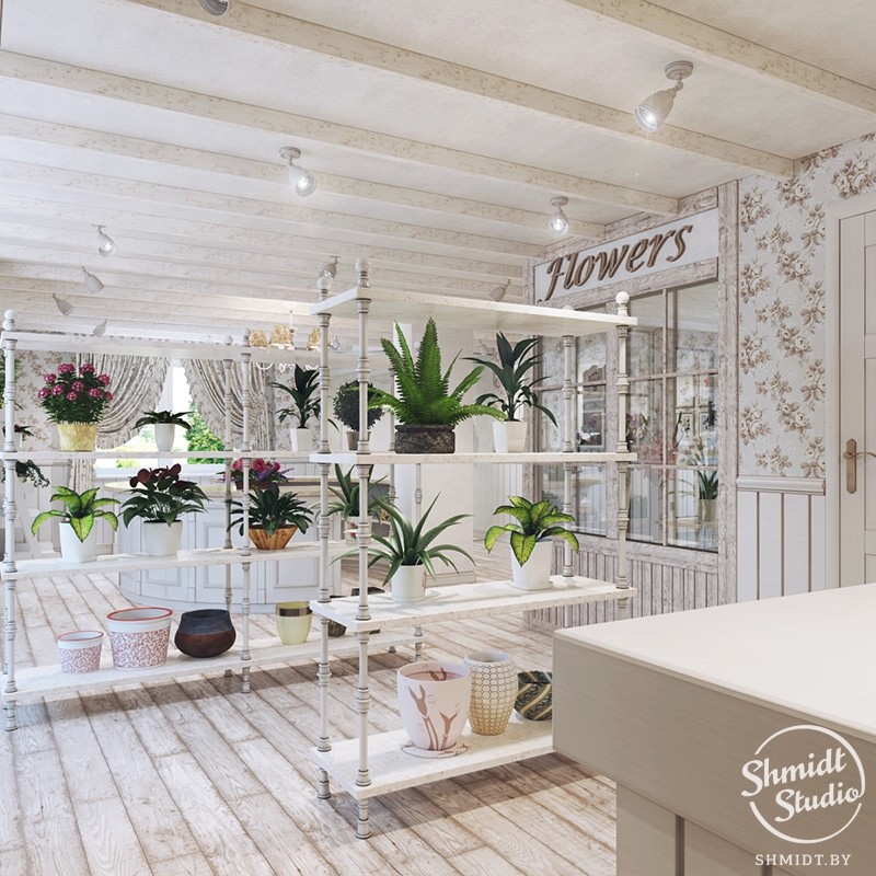 Проект цветочного магазина ArtFlora в Минске, 80 м.кв.