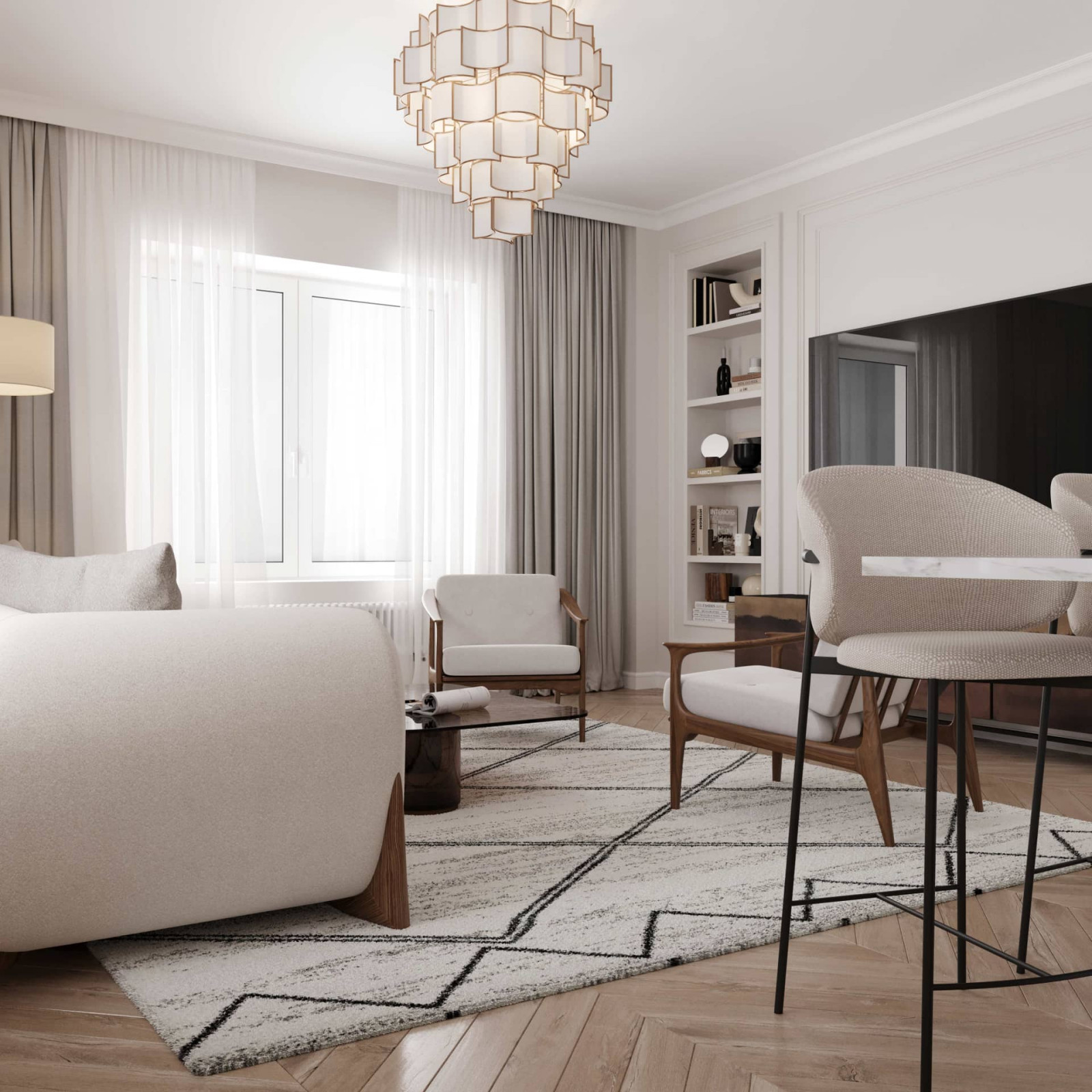 Дизайн и ремонт квартиры на Каланчёвской улице — Плюшевый комфорт