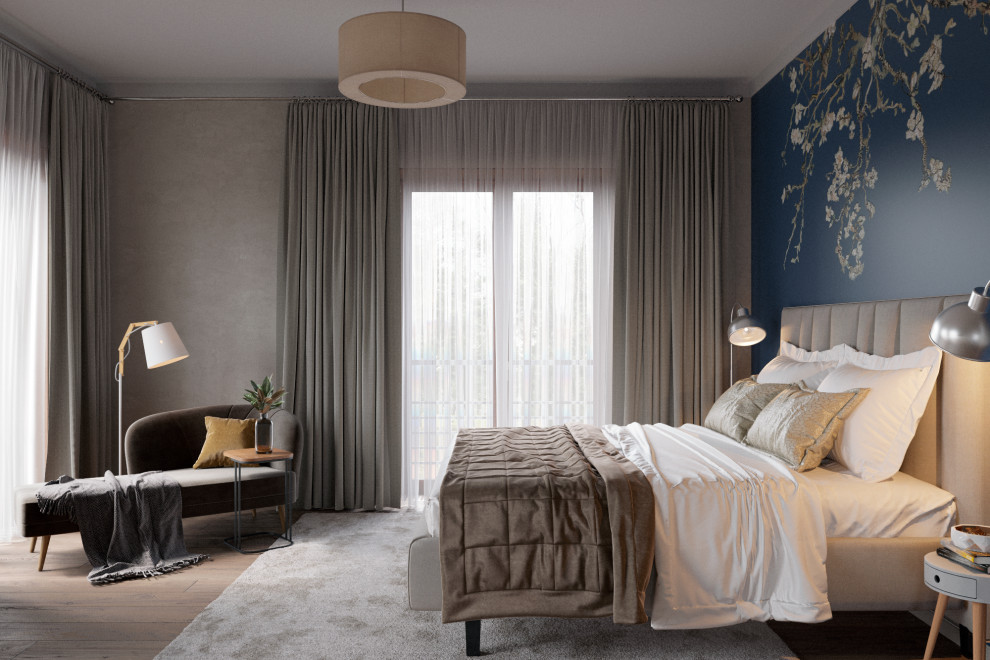 Обложка проекта: Спальня с библиотекой