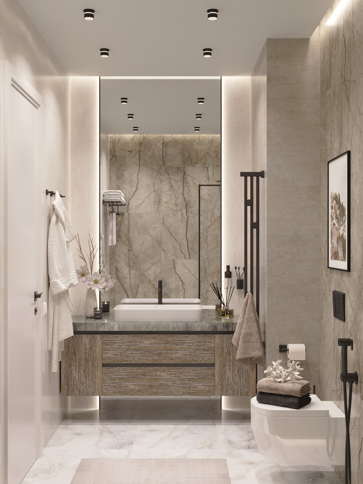 Санузел в 3-к. квартире ЖК "HeadLiner"