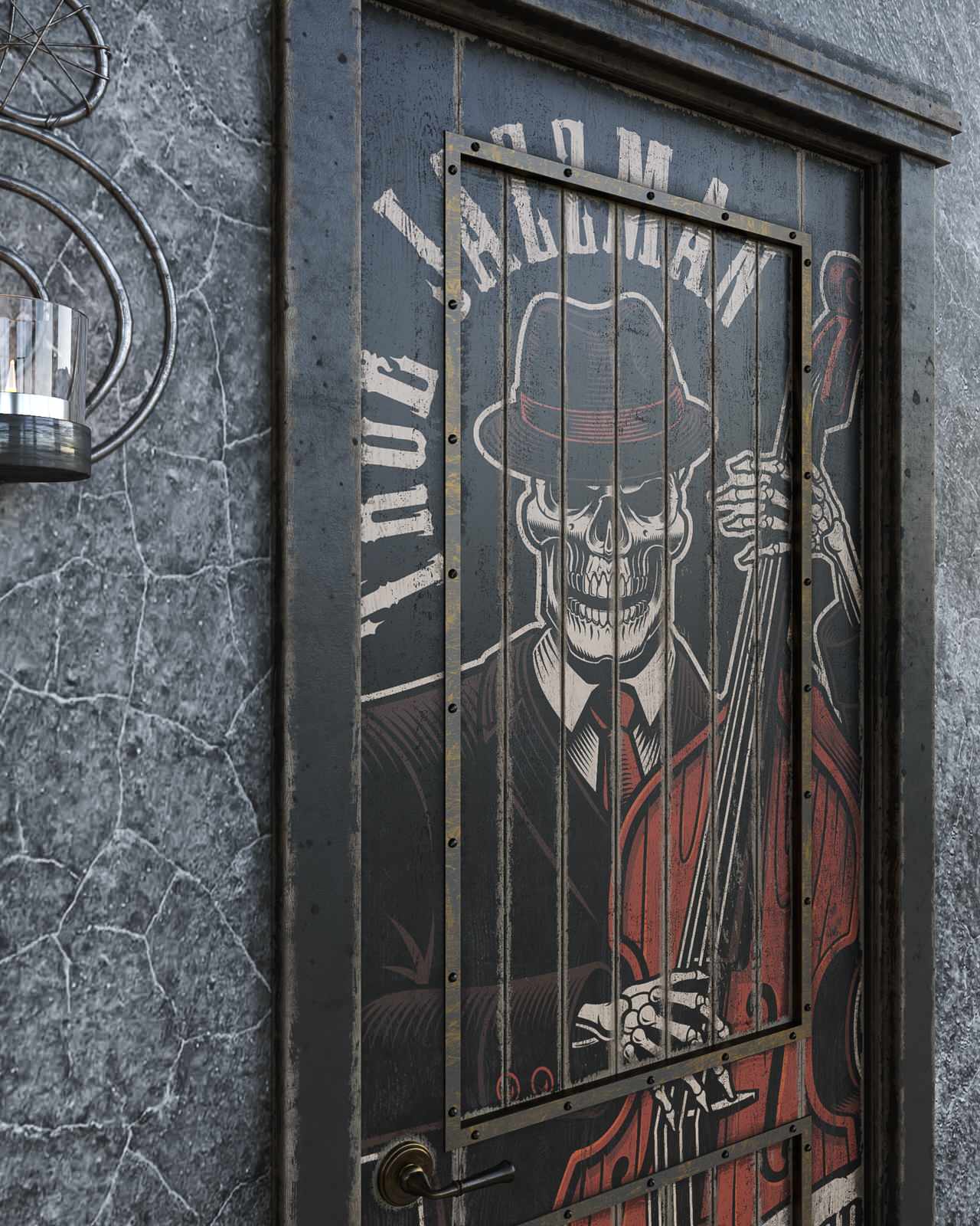 Межкомнатная дверь   "Words print"