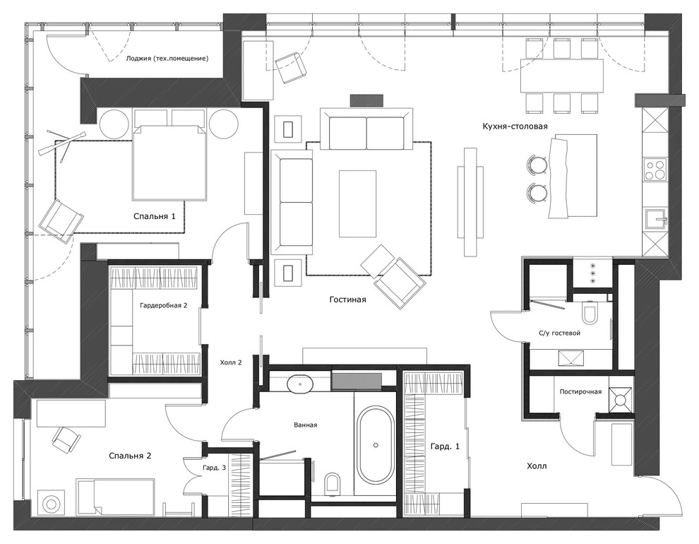 Houzz тур: Пентхаус в Москве — в стиле дорогого отеля