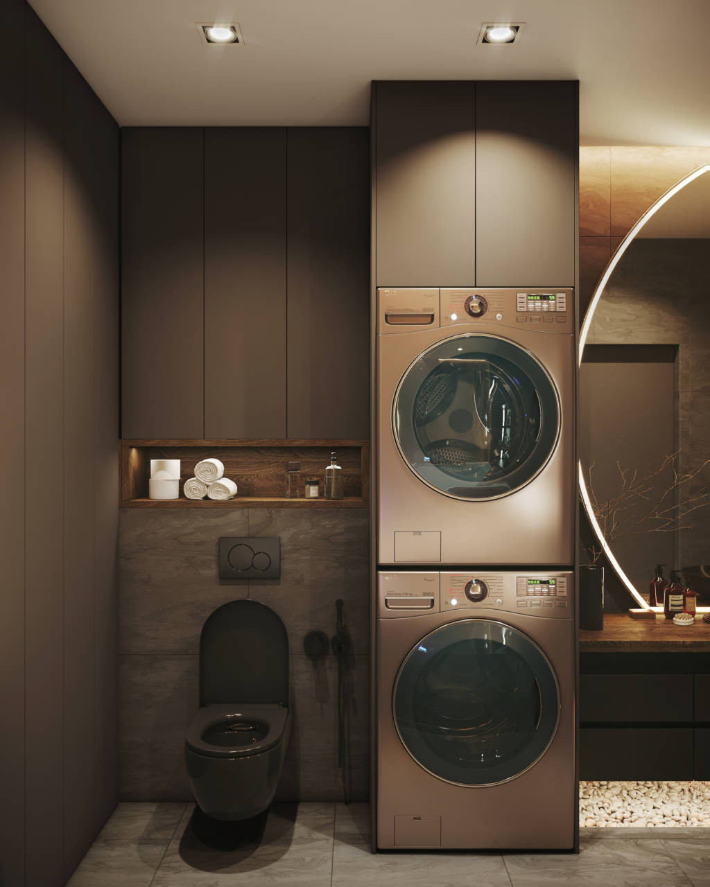 г. Санкт-Петербург, квартира 98 м2. Темно-золотой интерьер квартиры